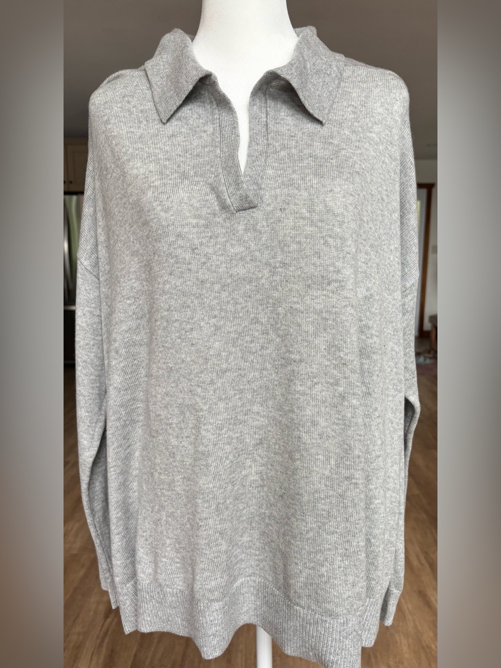 Reitman’s Women’s Light Gray melange Cashmere blend sweater -SZ 2X NWT